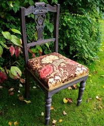 2 X Upcycled Victorian Dining Chairs With Morris Upholstery Etsy Victorian Dining Chairs Dining Chairs Chair Design