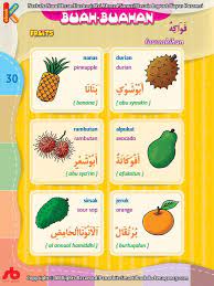 Kamus Bergambar Anak Muslim Nama Buah Buahan Bahasa Indonesia Inggris Arab 1 Bahasa Arab Bahasa Buah