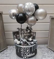 Black And Gold Balloon Cake Topper Confetti Balloon Cake Topper 5 Mini Bunting Arch Garland Etsy In 2020 Balloon Cake Birthday Cakes For Men Beautiful Birthday Cakes