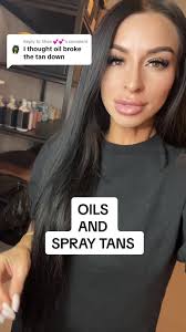 Replying to @Shea 💕💕 Spray Tan safe oils // Use coconut oil or jojoba oil  to moisturize your spray tans