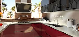 Because of its high gloss properties it is most often used to create modern cabinets, high gloss solid acrylic doors, high gloss wall panels, and high gloss kitchen doors. Modern Red High Gloss Acrylic Kitchen Cabinet Op15 A08 3 Mundo Casabella