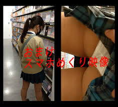 4K】青チェ 直パン食い込み直しパンチラ 逆さめくりでまるみえJK｜PALPIS（パルピス）