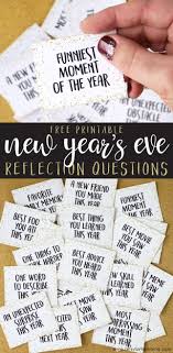 Free Printable New Year S Eve Reflection Questions New Year S Eve Activities Kids New Years Eve New Year S Eve 2019