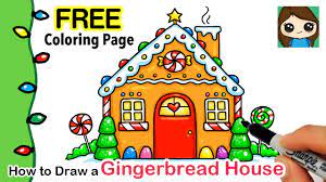 Making a real gingerbread house is fun, but it can be extremely messy. How To Draw A Gingerbread House Christmas Series 8 Youtube
