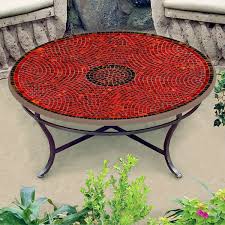 Mosaic art abstraction.16 bottle wine rack. Ruby Glass Mosaic Coffee Table Knf Designs Iron Accents