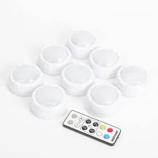 Defiant Led 30 Lumen Puck Lights With Remote Control 8 Pack 17fl0102 The Home Depot Puck Lights Led Puck Lights Mini Led Lights