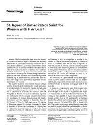 The doctor was sent for. St Agnes Of Rome Patron Saint For Women With Hair Loss Zurich Open Repository And Archive