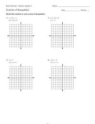Holt algebra 6 7 solving systems of linear inequalities worksheet doc pdf. Systems Of Inequalities Kuta Software