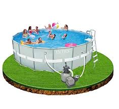 Intex 54956fr Piscine Kit Piscine Ultra Frame 549 X 132 M Tubulaire Metal Ronde Filtre A Sable 6 M3 H Inclus Piscine Et Jardin Piscine Filtre A Sable