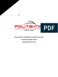 Lembaga peperiksaan kementerian pelajaran malaysia telah menerbitkan jadual waktu peperiksaan awam bagi tahun 2017. Jwpa Jun17 Lengkap 13 Okt Engineering Computer Network