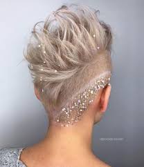 Mane Addicts 11 Swoon Worthy Looks For Brides With Short Hair Short Wedding Hair Glitter Hair Undercut Hairstyles