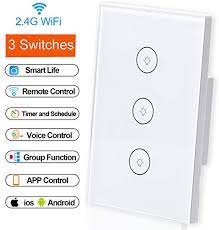 Shayon Smart Wifi Switch 3 Way Light Switch Touch Wireless Wall Switch Smart Wifi Wifi Smart Life