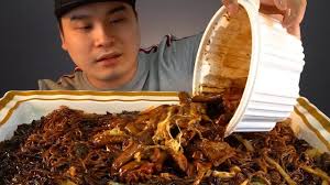 자메이카닭다리와 뱀파이어치킨, 불짜파게티먹방~!! 리얼사운드 social eating Mukbang(Eating Show)