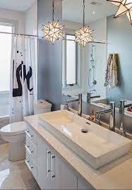 Image From Houzz Like The Idea Of Two Taps And One Sink Bathroom Remodel Master Eclectic Bathroom Glass Star Light
