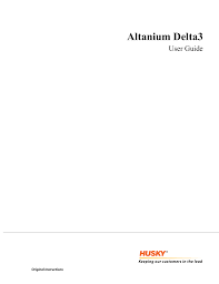 Altanium Delta3 Husky Injection Molding Systems Manualzz Com