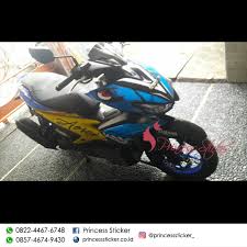 Striping motor stiker variasi aerox 155 motif shark via via anti gores. Jual Sticker Motor Keren