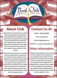 Book Club Flyer Template Free Flyer Templates Club Flyers Reading Club Flyer