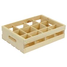 Crates And Pallet 12 Grid Wood Crate Divided Insert Unfinished 69012 The Home Depot Wood Crates Wooden Pallet Furniture Wooden Crates