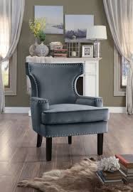 Natalie Gray Velvet Nailhead Accent Chair Kirklands Accent Chairs Accent Chair Diy Living Room Furniture