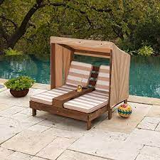 Kidkraft outdoor double chaise lounge, honey/navy/white, one size. The 10 Best Poolside Lounge Chairs 2021