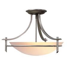 Ceiling light covers home depot. Hampton Bay 3 Light Brushed Nickel Semi Flushmount Ceiling Light With Alabaster Glass Shad The Home Depot Canada