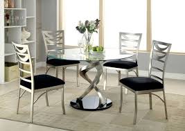 Furniture Of America Roxo Round Dining Table Glass Round Dining Table Modern Glass Dining Table Glass Dining Room Table