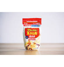 Crispy fried enoki mushroom with tempura flour. Nissin Kotsunoiranai Tempura Ko Tempura Batter Mix