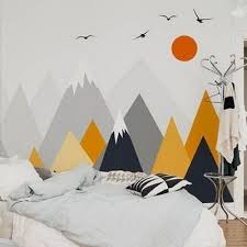 Tapete rash kids & teens 247428. 51 Yellow And Grey Bedroom Teenager Exposed Targetinspira Kids Room Design Kid Room Decor Wall Decor Bedroom