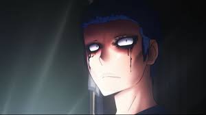 In episode 9, a boy goes around stabbing out the eyes of several young boys. Otaku Box