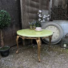 Maybe you would like to learn more about one of these? Round Kitsch Retro Vintage Lime Marble Effect Coffee Table On A Gold Metal Base Shop Crown Cottage Somerset Antique Vintage Furniture Hand Painted In The Unique Style
