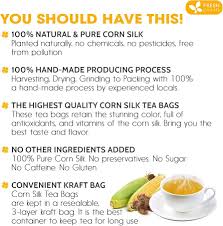 Amazon.com : FreshDrinkUS, Premium 135 Tea Bags Corn Silk Tea, 100% Natural  & Pure from Corn Silk. Corn Silk Herbal Tea. Clean Ingredients. Made with  Natural Material Tea Bags. No Sugar, No