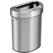 5 out of 5 stars with 2 ratings. Itouchless Open Top Kitchen Trash Can 18 Gallon Semi Round Silver Stainless Steel Target
