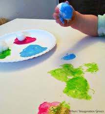 Painting With Cotton Balls For Kids Spring Toddler Crafts Craft Activities For Kids Toddler Crafts