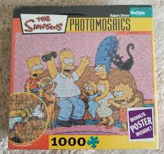 Due to the series' longevity, the simpsons video games have also spanned across many genres, such as the puzzle game krusty's fun house (1992), the sports game itchy & scratchy in miniature golf madness (1994) and racing game road rage (2001). The Simpsons Family Photomosaics 1000 Pc Puzzle Robert Silvers 2002 Buffalogames The Simpsons The Simpsons Family Simpsons Family