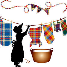 Soap buildup can result in blue or white streaks appearing on your clothing. Woman Hanging Clothes Tartan Free Image On Pixabay