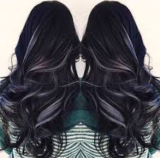 40 vivid ideas for black ombre hair. Black Hair With Grey Highlights Hair Styles Long Hair Styles Dyed Hair