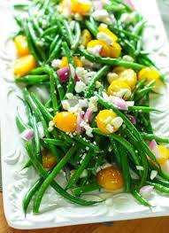 Bean Salad With Tomatoes And Feta Hericots Verts A Light Vinaigrette A Bit Of Cheese And Onion Perfect S Green Bean Salad Recipes Feta Recipes Bean Salad