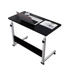 Office folding table with wheels. Micozy Computer Desk Big Size 31 5 X15 5 Household Portable Laptop Stand For Bed Sofa Folding Table Adjustable Movable W Wheels Home Office Lifting Range 21 6 28 7 Buy Online In Dominica At Dominica Desertcart Com Productid 109080177