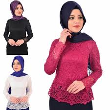 Modamerve En Sik Tesettur Dantelli Bluz Modelleri Moda Stilleri Moda Bluz Modelleri