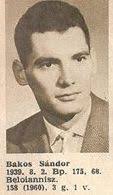 Bakos Sándor (Budapest 1939.08.02