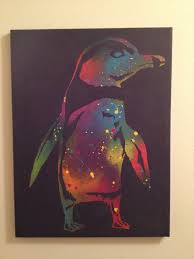 Psychedelic Penguin Painting In Acrylic Painting Art Psychedelic