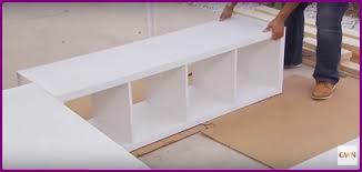 Build this with simple pocket hole construction and bed rail hardware. Diy Ikea Bookshelf Platform Bed With Storage Video