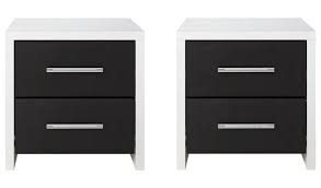 Metro pine 2d bedside table *cream. Buy Habitat Broadway Gloss 2 Bedside Tables Set Black White Bedside Tables Argos