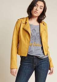 Retro Ride Mustard Yellow Moto Jacket Mod And Retro Clothing Yellow Jacket Outfit Vintage Style Jacket Moto Jacket Outfit