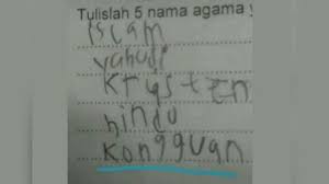 Check spelling or type a new query. Jawaban Bocah Soal Agama Ini Bikin Ngakak Warganet