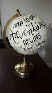 Personalized Wedding Globe Painted Globe Wedding Globe Guestbook Personalized Wedding Personalized Wedding Gifts