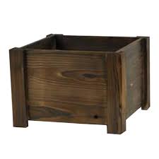 Pennington 16 In Dark Flame Large Square Wood Planter Box 100512047 The Home Depot Large Wood Planter Boxes Wood Planters Wood Planter Box