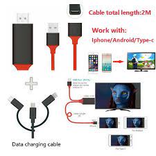 Don't worry about your phone or tablet battery running out of juice. Android Iphone To Hdmi Cable Phone To Hdtv Projector Cable For Android Ios Samsung Shopee Malaysia