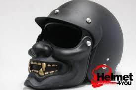 Hannya Mask Helmet Trev Would Wear It Wonder If Dad Would P Helmet Motorcycle Helmets Custom Motorcycle Helmets