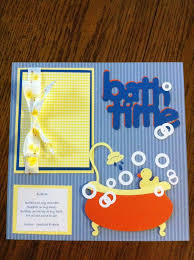 The pages you include in your baby's scrapbook will likely fall into one of three categories starting baby on solid foods provides plenty of cute baby scrapbook page ideas. Bath Time Pre Made Scrapbook Pages Boy Scrapbook Layouts Baby Boy Scrapbook Baby Scrapbook Pages